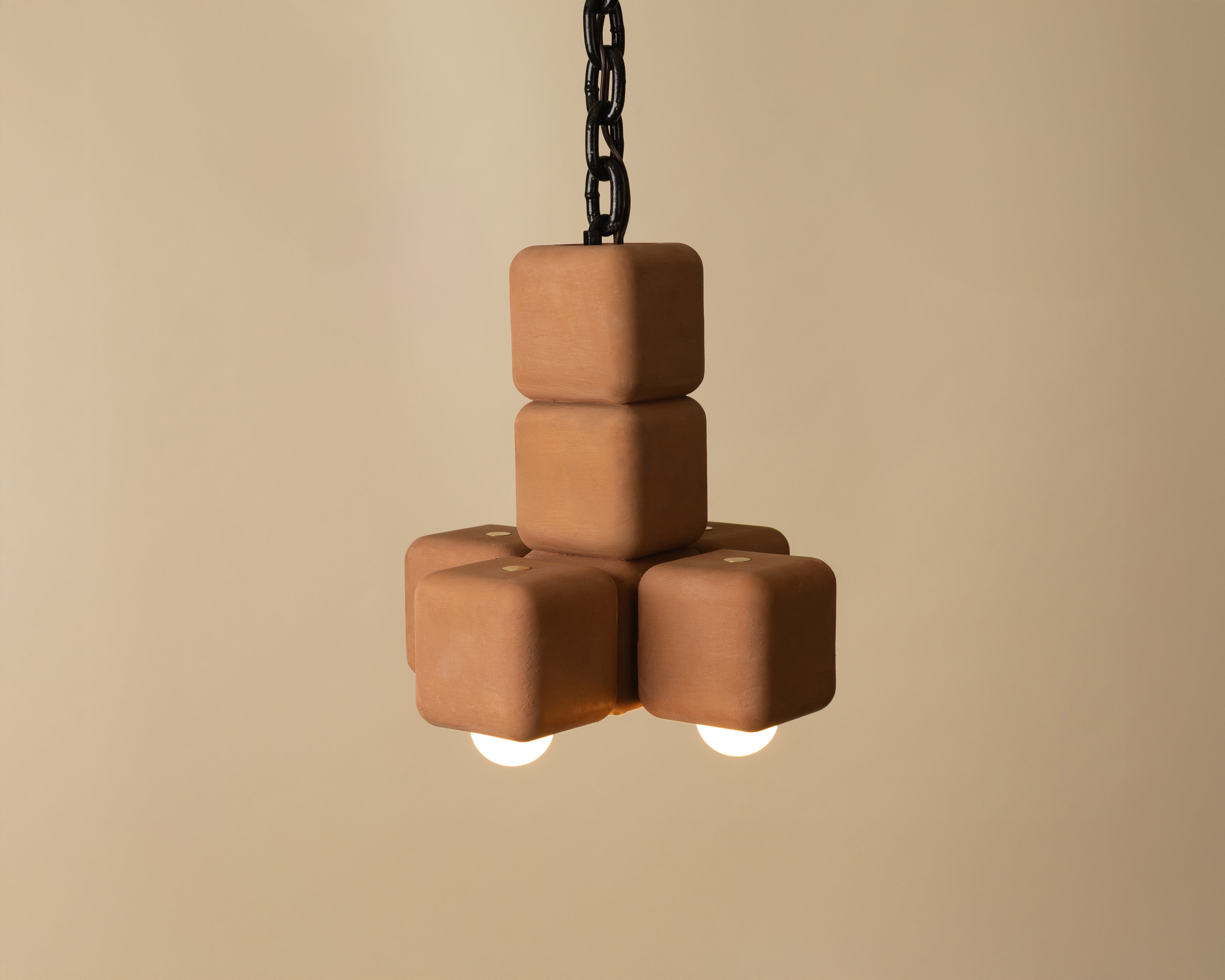Single Stack Pendant - Venetian Plaster Finish