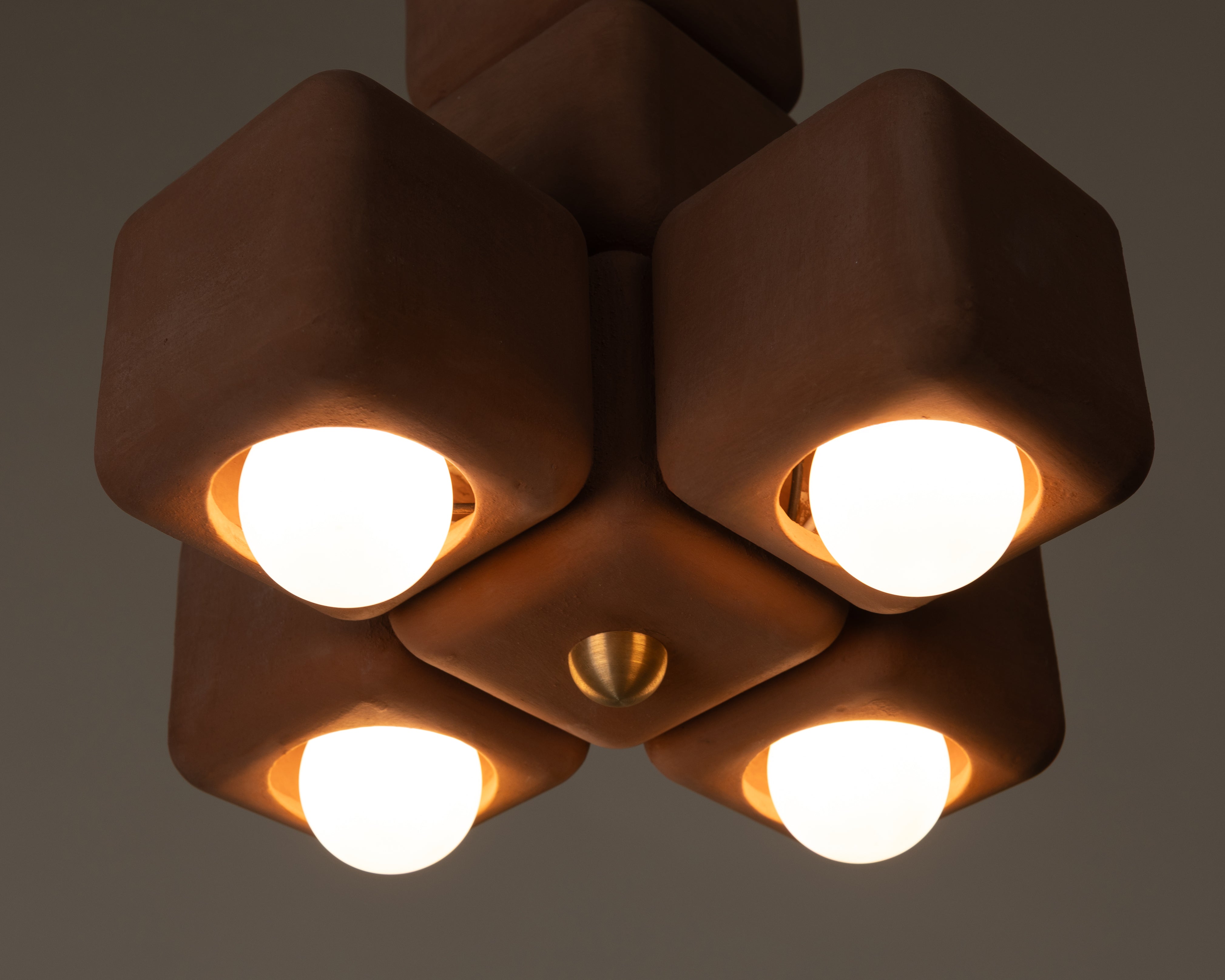Single Stack Pendant - Venetian Plaster Finish