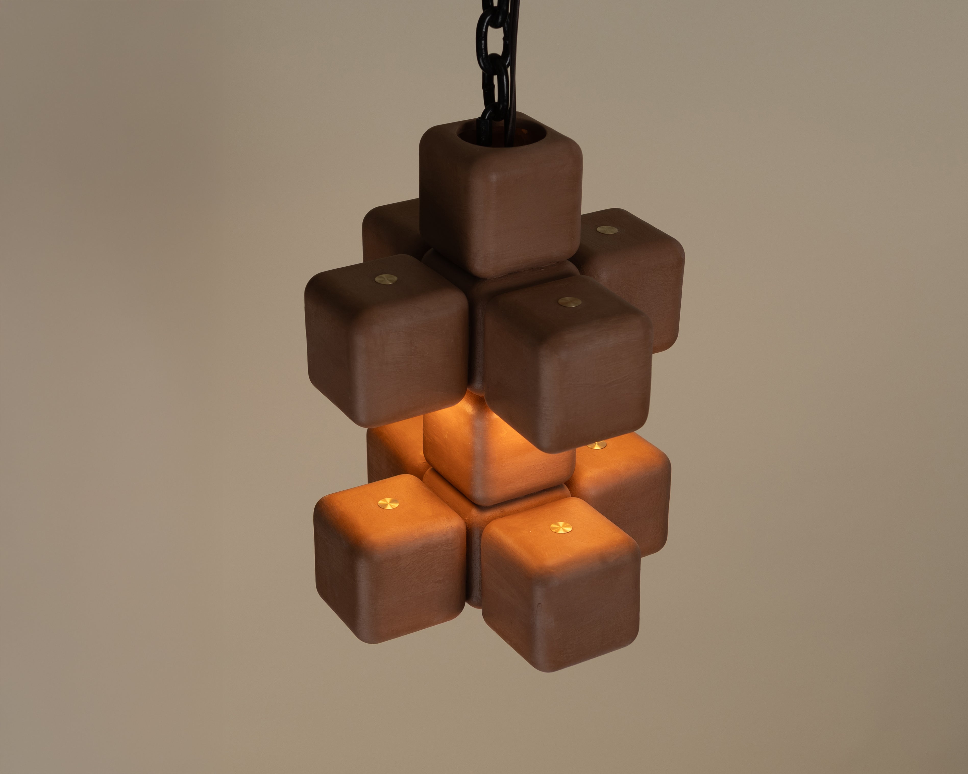 Double Stack Pendant - Venetian Plaster Finish