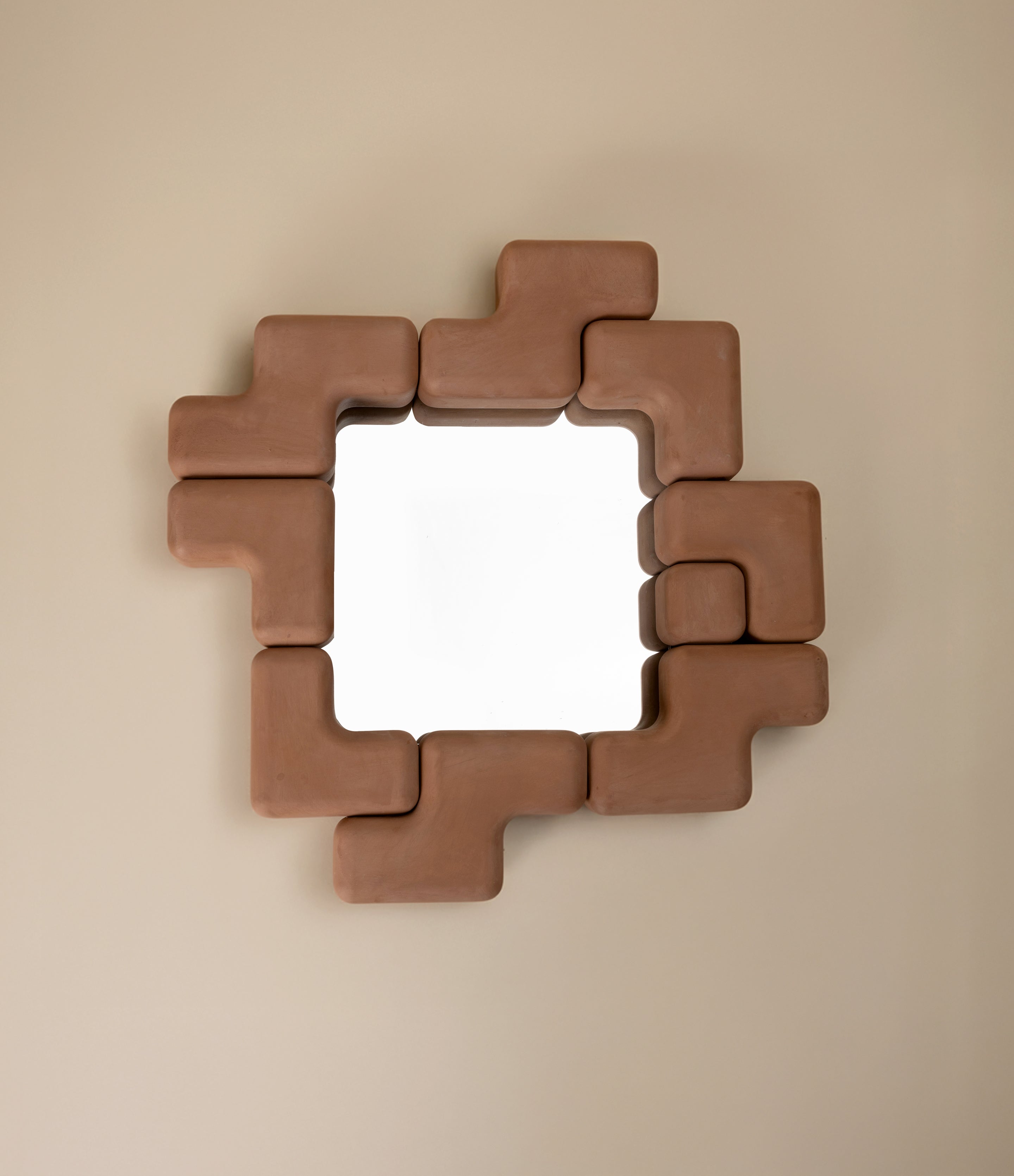 Cube Fit Mirror - Venetian Plaster Finish