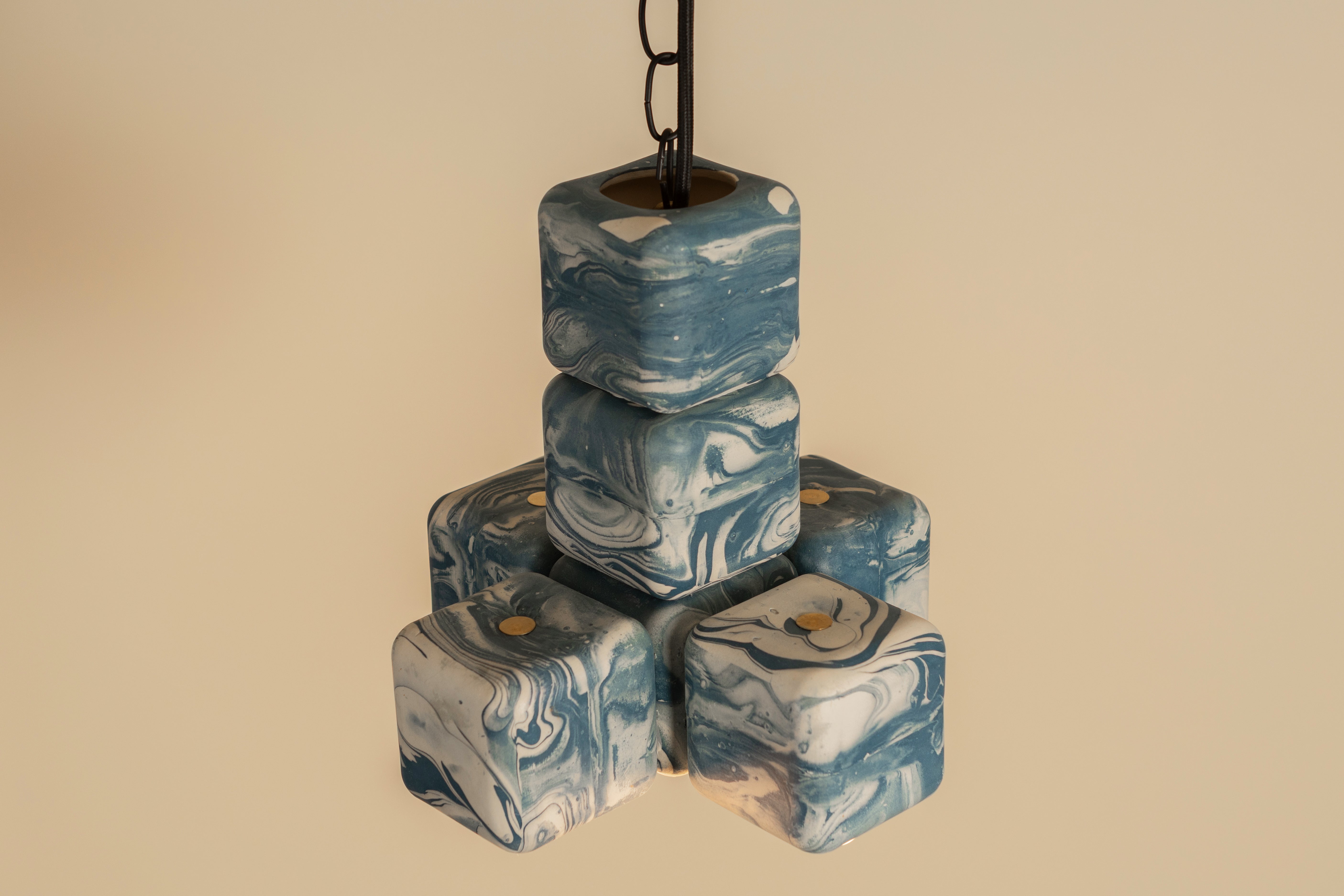 Single Stack Pendant - Marbled Slip Finish