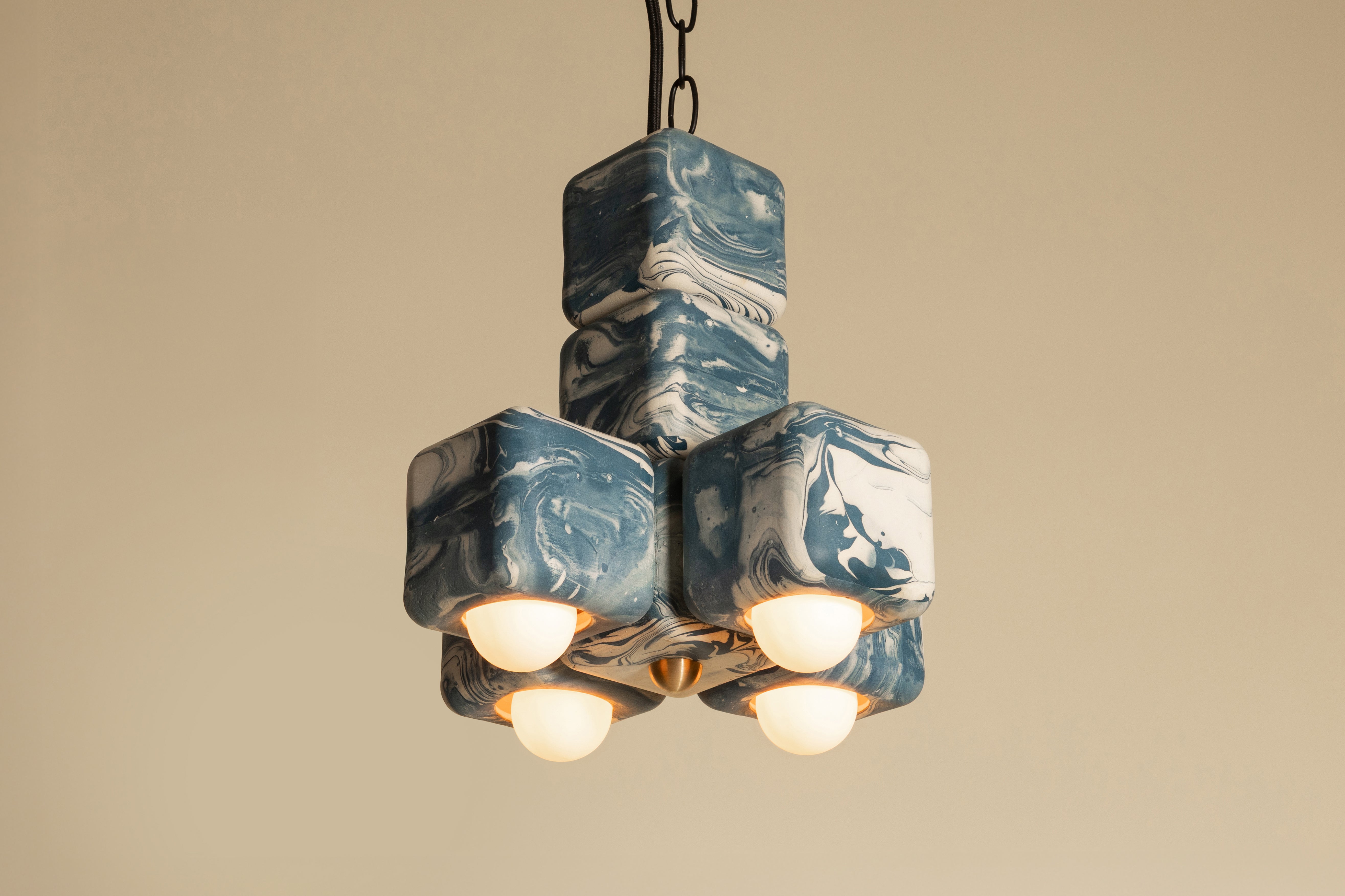 Single Stack Pendant - Marbled Slip Finish