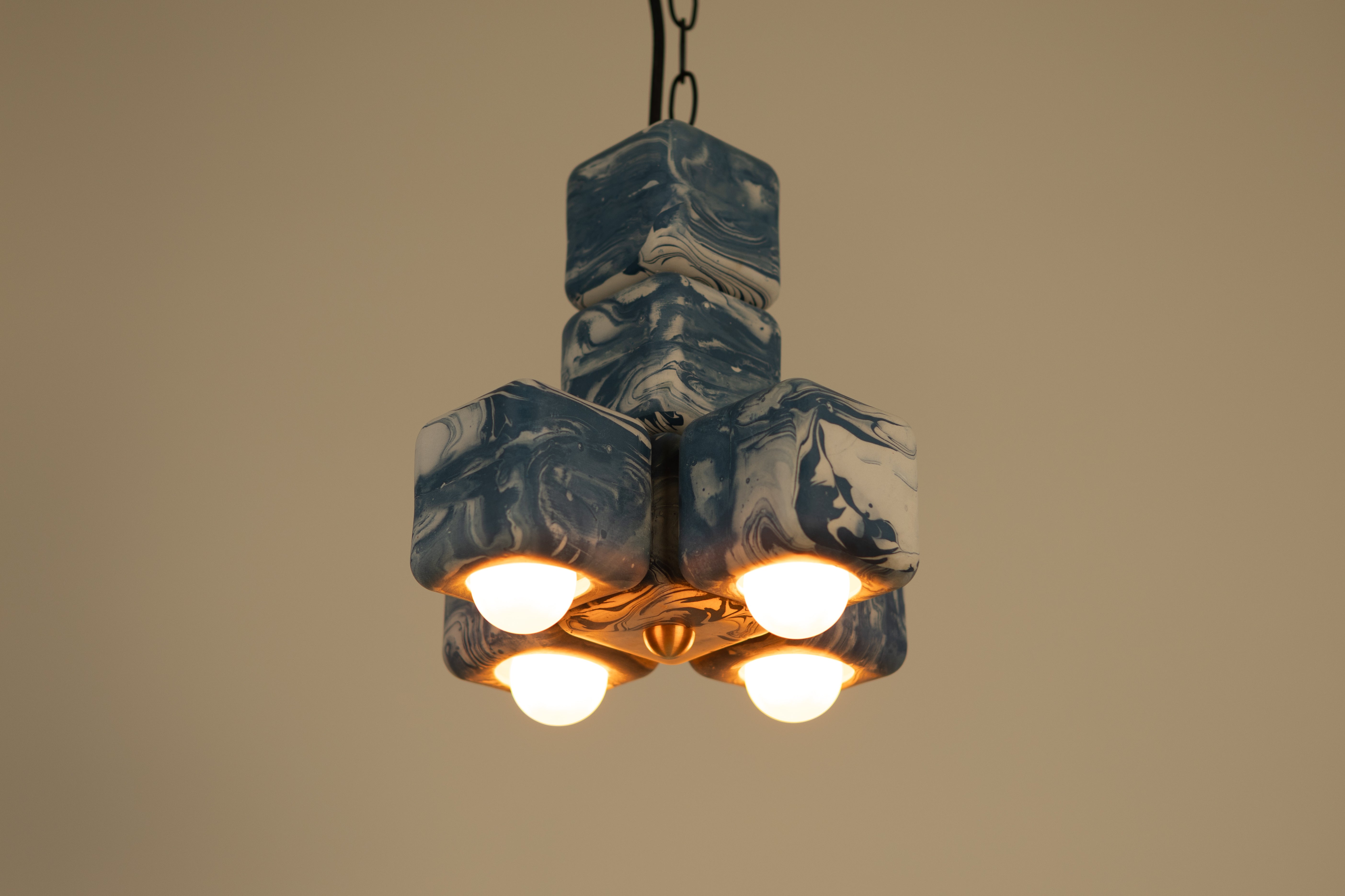 Single Stack Pendant - Marbled Slip Finish