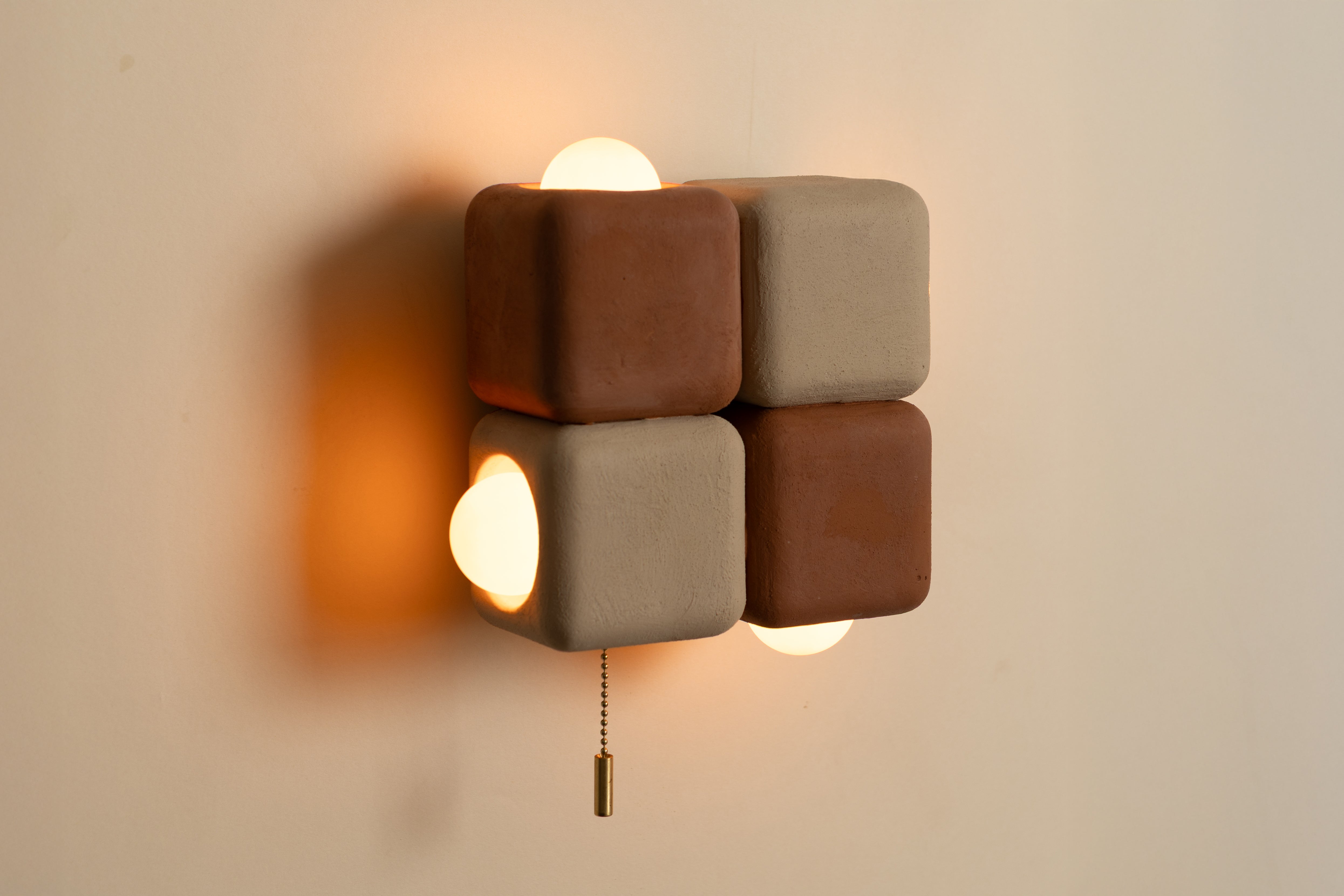 4-Cube Sconce - 2 Color Plaster