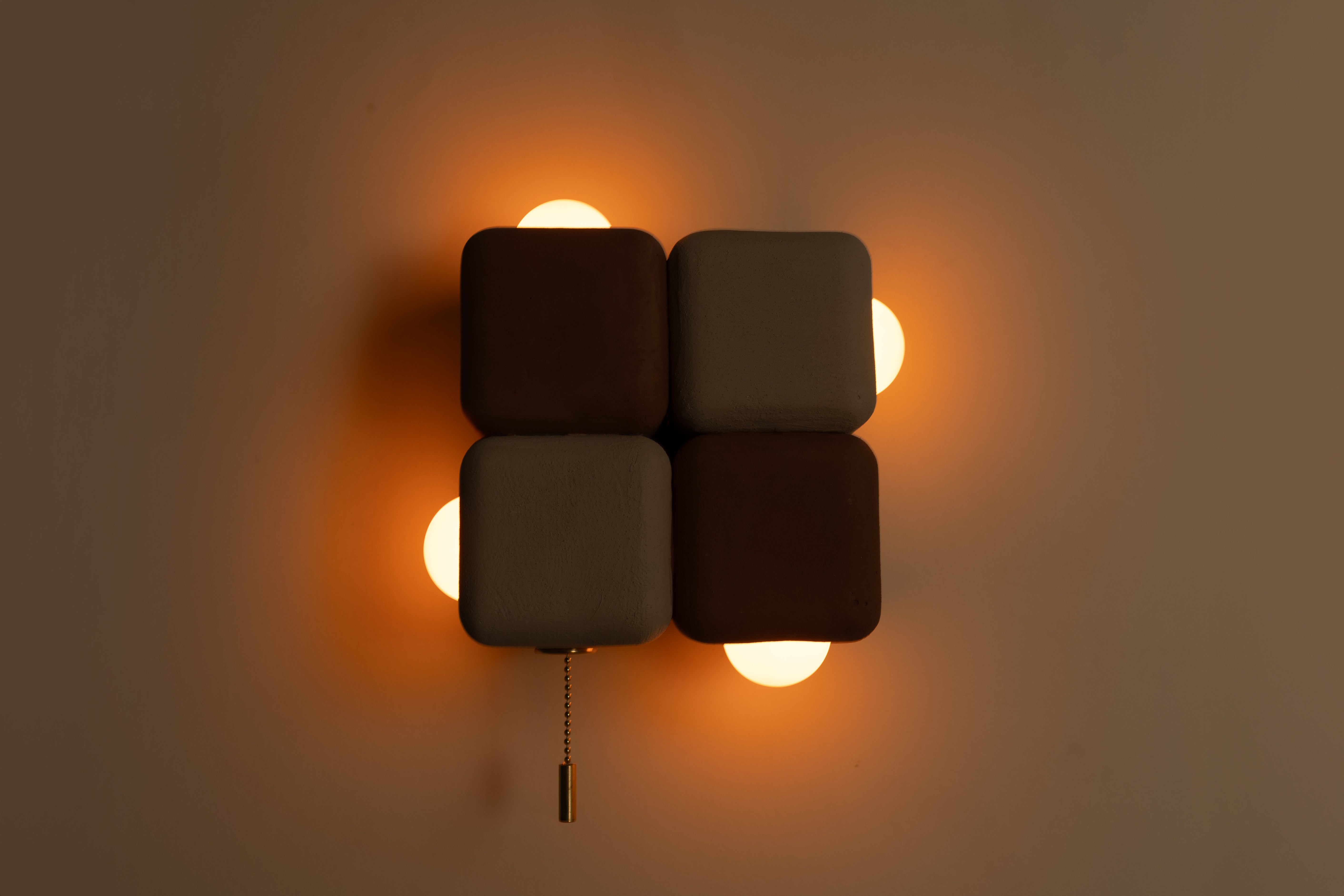 4-Cube Sconce - 2 Color Plaster