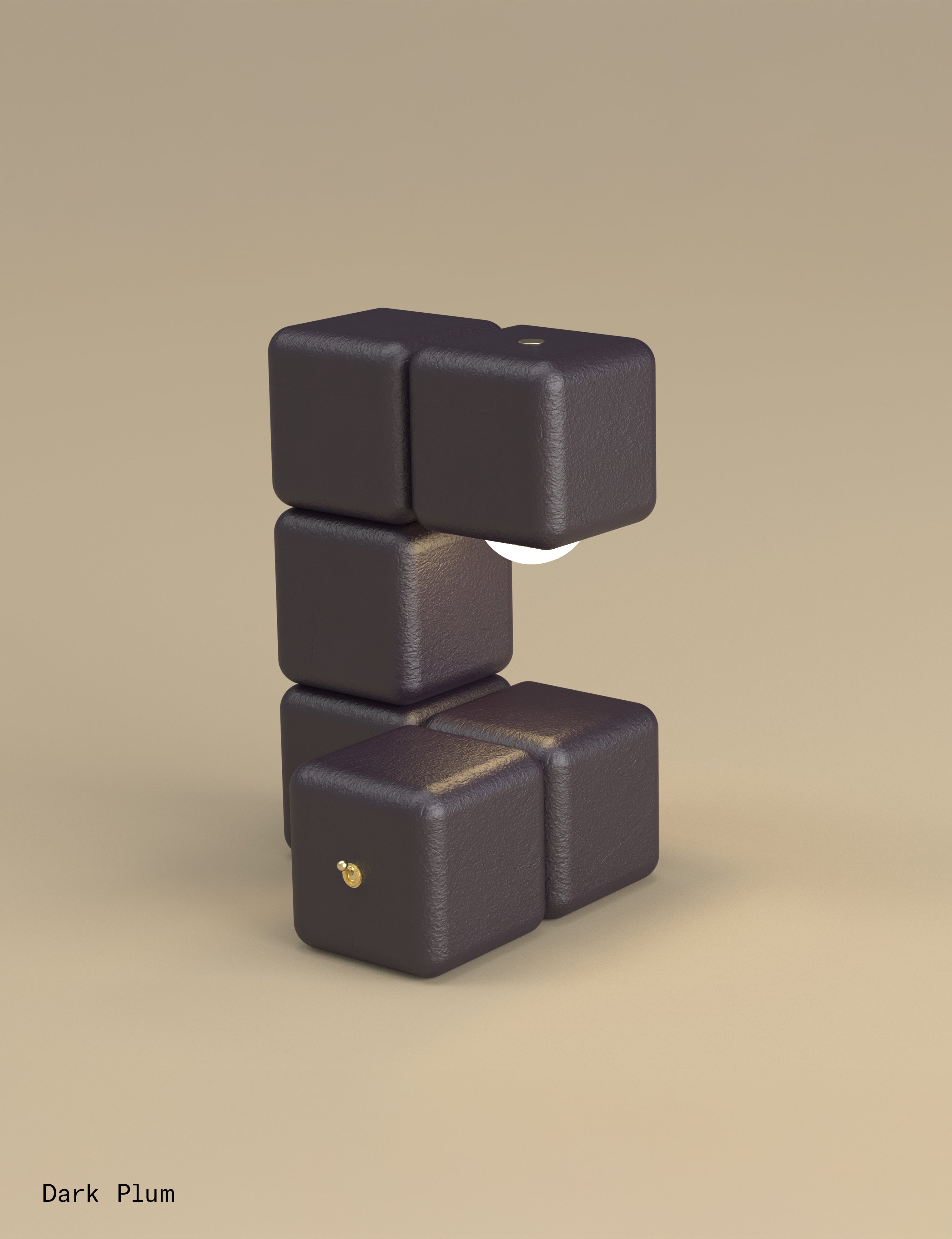 Blocky the Table Lamp - Plaster Finish