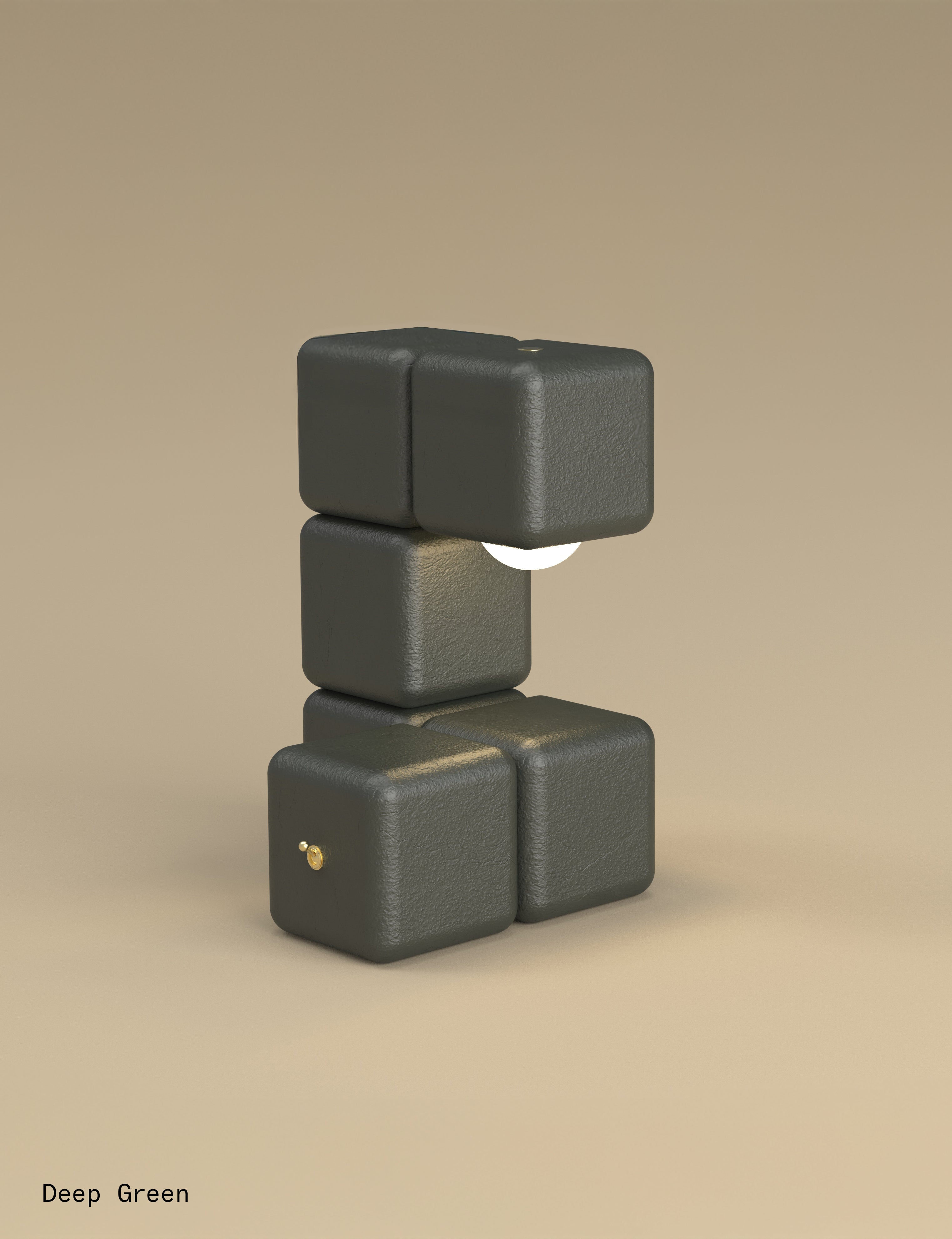 Blocky the Table Lamp - Plaster Finish
